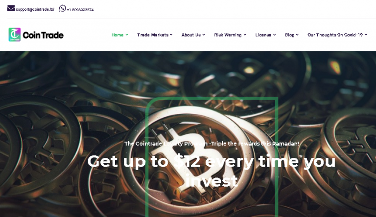 Coin Trade Review ( cointrade.ltd is Scam )